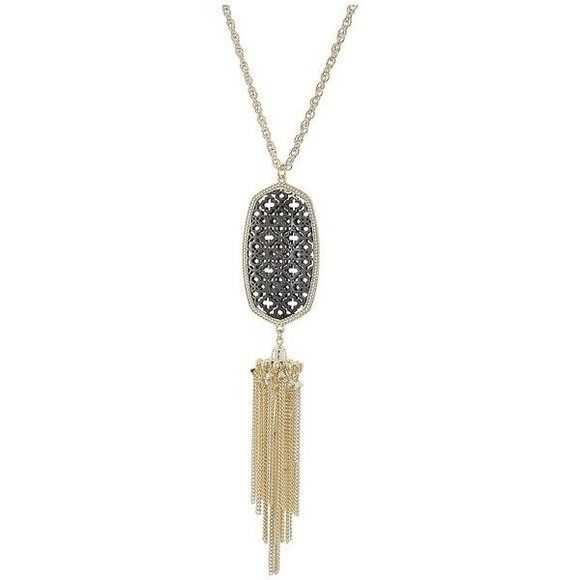 Kendra Scott Jewelry - Kendra Scott Rayne Gold Gunmetal Filigree Necklace